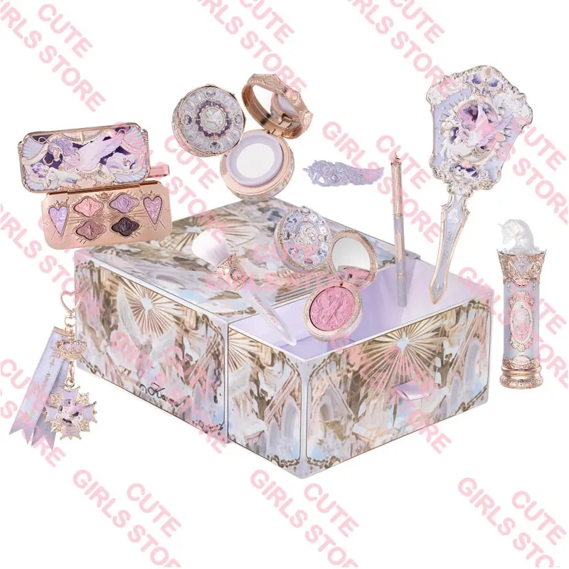 Flower Knows Knight Unicorn Collection Mini All-In Gift Set-dengan Lipstik Blush Eyeshadow Powder Lip Liner Cermin & Alat — image 14
