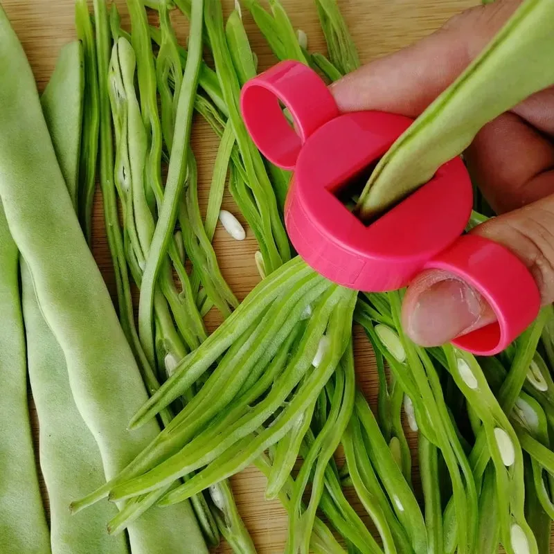 Bean Slicer Green Bean Slicer Cutter Cut Fruit Vegetable Stringer Peeler Remover for Easy Vegetable Slicer Kitchen Gadgets — image 1