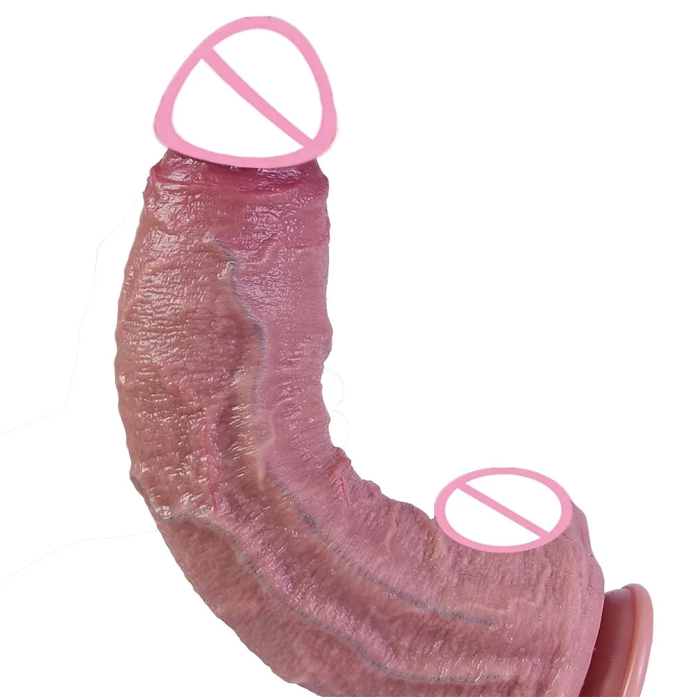 9.8cm Diam New Models Realistic Dildo Soft Silicone Penis with Suction Cup Lifelike Sex Toys for Women Vaginal Anal Masturbation — image 3