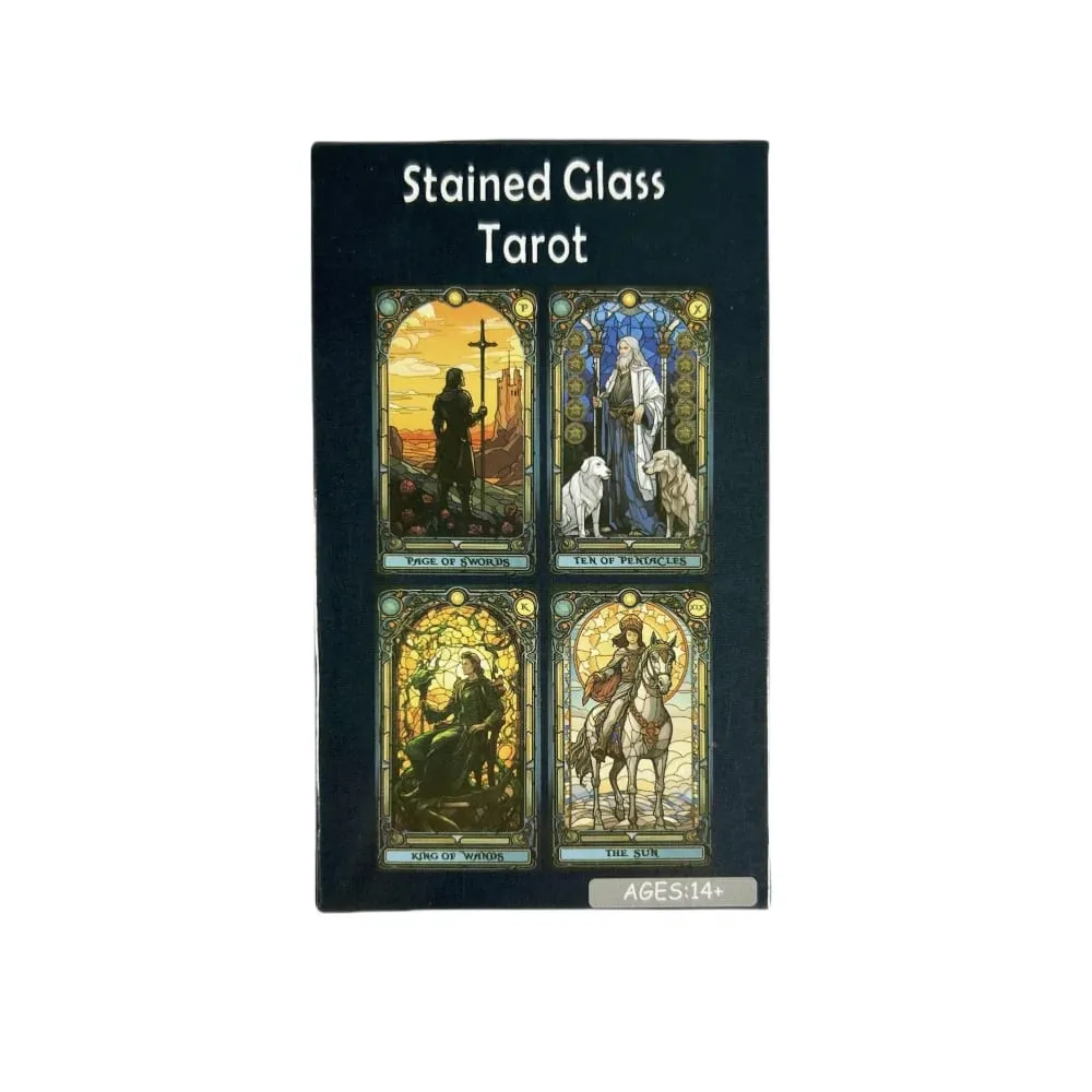 Complete Stained Glass Tarot Deck Cards For Family Party High Quality Fortune Telling Divination Tarot Cards Game — image 3