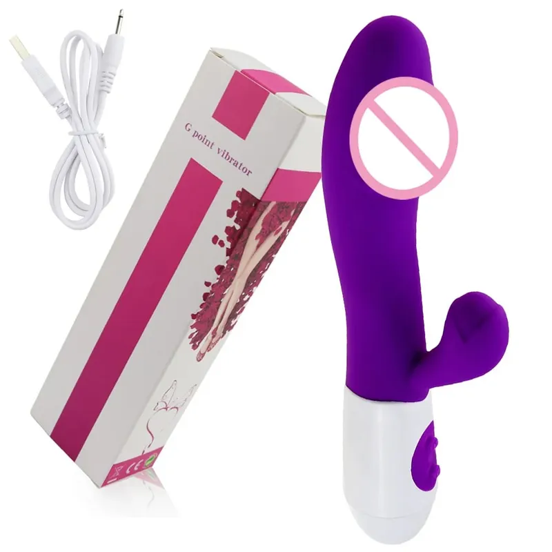 Realistic Rabbit Dildo Dual Vibrator G-Spot Clitoral Stimulation Massager Powerful Vibrating Vagina Masturbator Women's Sex Toy — image 11