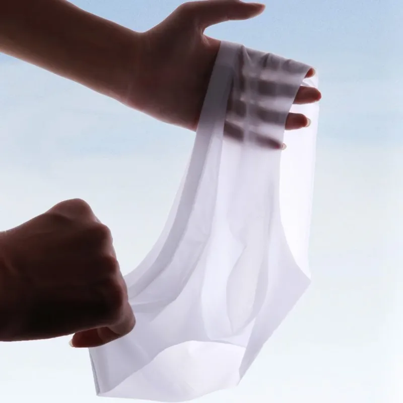 Men's Ice Silk Seamless Briefs Summer New Ultra-thin Panty Transparent Sexy Quick-drying Trendy Breathable Underwear Panties — image 5