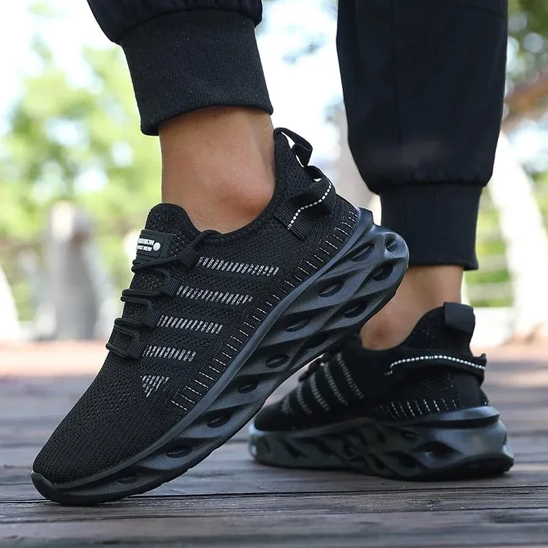 Men's Thick Soled Sports Shoes for Spring and Summer Women's Breathable and Shock-absorbing Fashionable Running Shoes Bare Foot — image 6