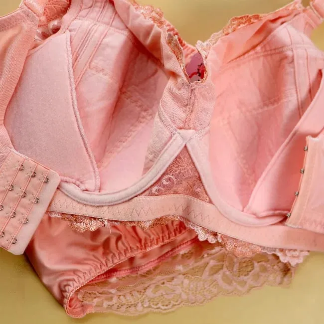 ชุดชั้นในชุดชั้นใน Bras สำหรับชุดชั้นในสตรีชุด Intimates เย็บปักถักร้อย Plus ขนาดเสื้อผ้า 2 ชิ้น Bra ชุด B C D E F G H