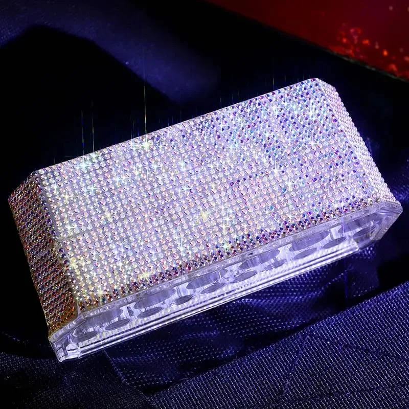 Acrylic Makeup Brushes Holder 26 Holes Rhinestone Diamond Cosmetics Storage Box Eyebrow Pencil Sorting Large Capacity Organizer — image 8