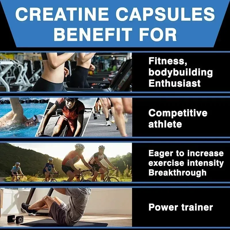 Creatine Monohydrate - Enhance Muscle Strength Promote Muscle Recovery and Growth and Improve Athletic Performance Vegan
