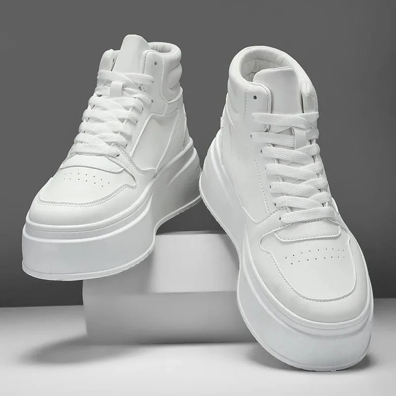 Autumn Men Casual Sneakers Platform Ankle Boots High-top Thick Bottom Sneakers Male Outdoor Basketball Shoes Sport Trainers — image 2