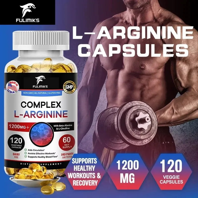L-Arginine Nitric Oxide Supplement Helps Build Muscle and Supports Blood Flow Circulation Nutrient Delivery and Pumping — image 4