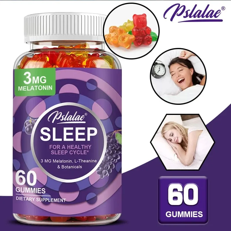 Sleep Gummies - with Melatonin L-Theanine - Aid Sleep Relieve Stress Promote Rapid Sleep and Enhance Sleep Quality — image 1