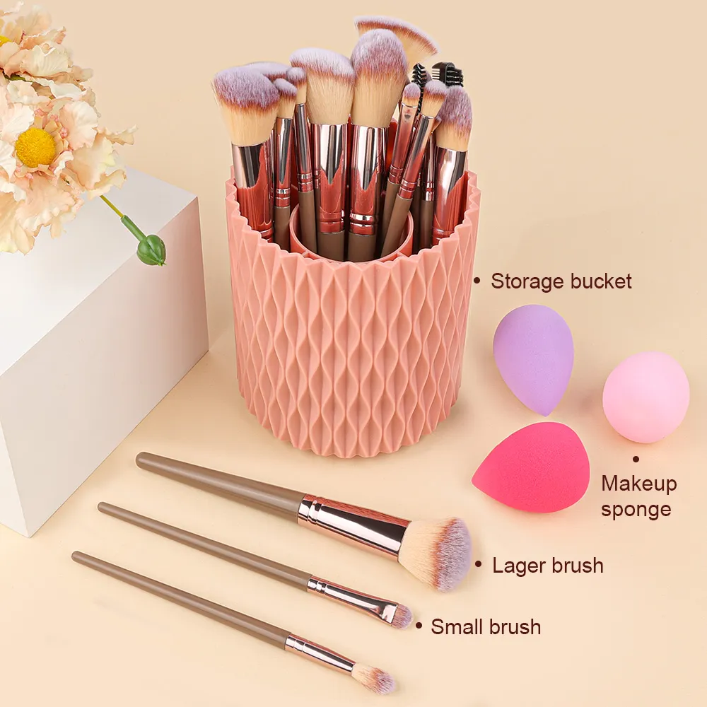 3-20PCS Makeup Brushes Set Foundation Highlighter Eyeshadow Blush Concealers Brush Female Beauty Tools Beauty Sponges Thumb Puff — image 5