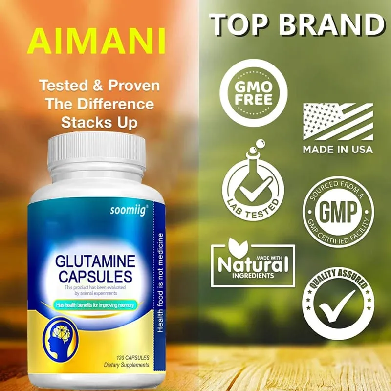 L-Glutamine - Supports Digestive Gut Health and Promotes Muscle Growth and Recovery Improves Immunity - 120 Capsules — image 5
