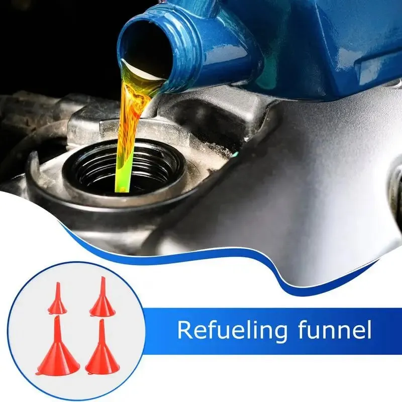 4pcs/set Kitchen Funnel Suitable for Automotive Home Kitchen Function Plastic Funnel Mini Small Medium and Large Funnels