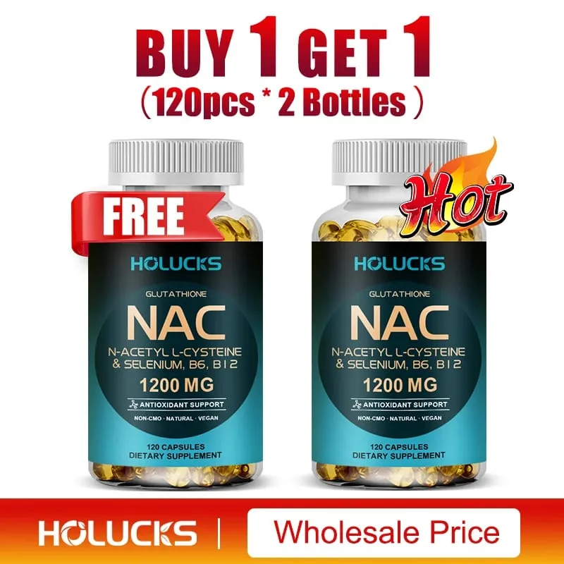 NAC Capsules 1200mg-สนับสนุนสุขภาพผิวพลังงานมือถือสารต้านอนุมูลอิสระDetoxเพิ่มภูมิคุ้มกันปรับปรุงการย่อยอาหาร — image 11