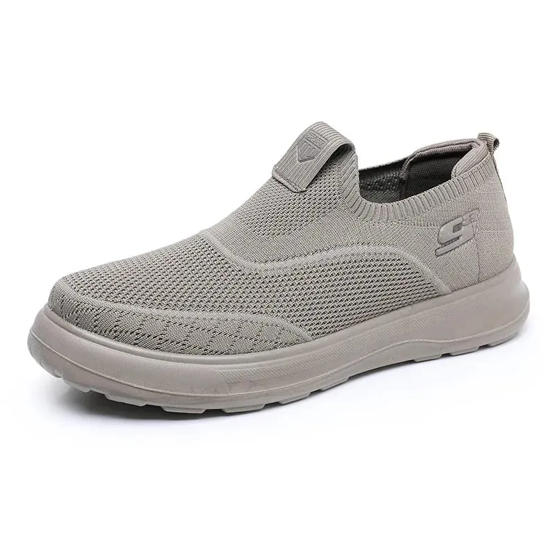 Atmungsaktive Mesh-Sneaker für Herren, leichtes Strickobermaterial, bequeme, weiche Sohle, rutschfeste, lässige Wanderschuhe, modisch, vielseitig — image 1