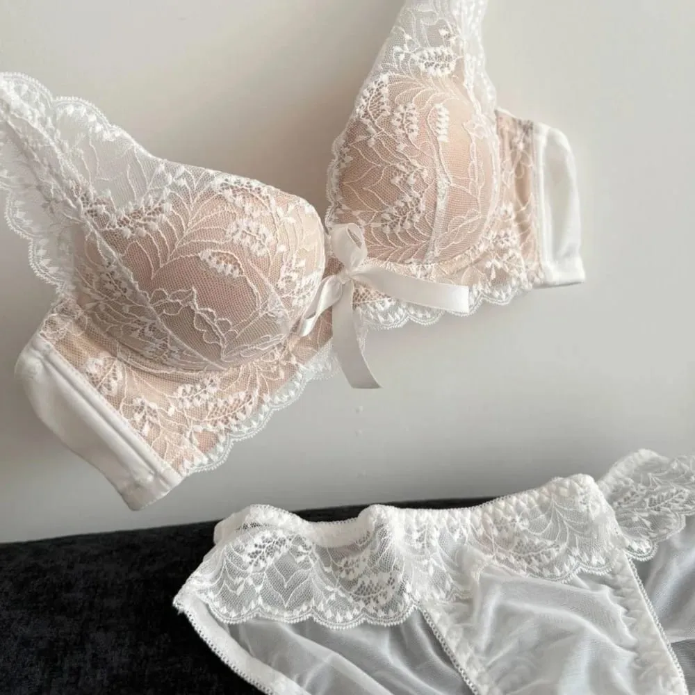 Žhavá novinka Bezdrátová podprsenka Push Up Set Dámské Malé poprsí Shromážděte Side Support Proti povisnutí Sexy měkké spodní prádlo na denní nošení 32‑38ABC — image 6