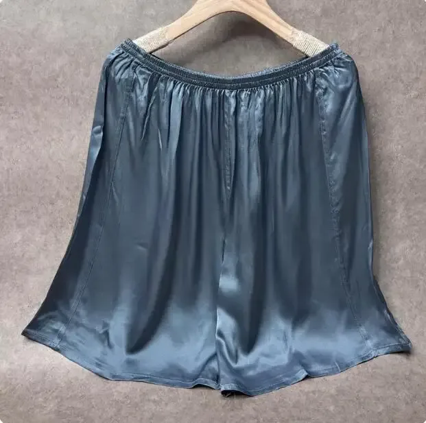 100% Mulberry Silk Men Boxer Underwear Couple Rubber Band Thin Short Home Pants Promotion Woman Can Wear — image 22