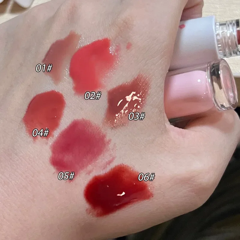 Jelly Lip Gloss Long Lasting Mirror Water Lip Glaze Colored Moisturizing Lipstick Crystal Shiny Lip Tint Korean Lips Care Makeup — image 6
