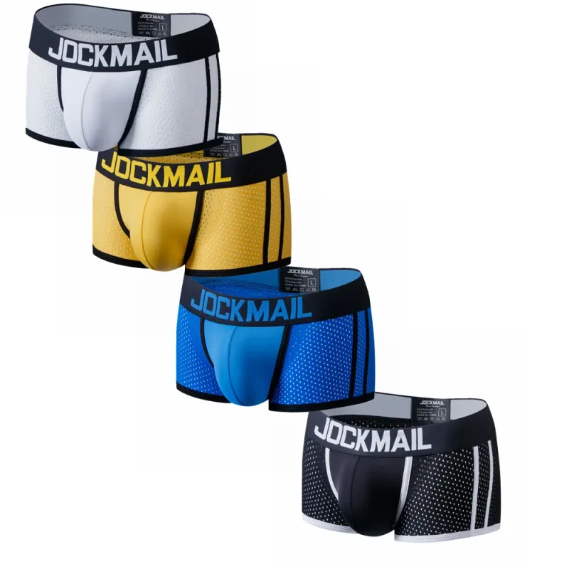4Pcs Man Underpants Boxershorts Men Boxers Male Breathable Ice Silk Mesh Quick Drying Underwear Men’s Panties Boxer