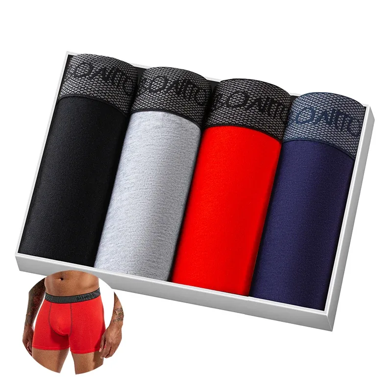 4pcs Cotton Boxers For Man Underwear High Quality Men's Panties Classic Men Underpants Shorts Letter Waistband Boxer Briefs