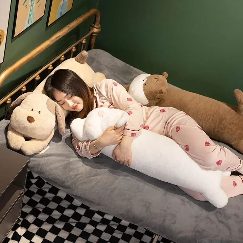 90CM Huge Soft Body Long Dog Plush Pillow Stuffed Animal Home Decoration Sofa Room Cushion Toys — image 2
