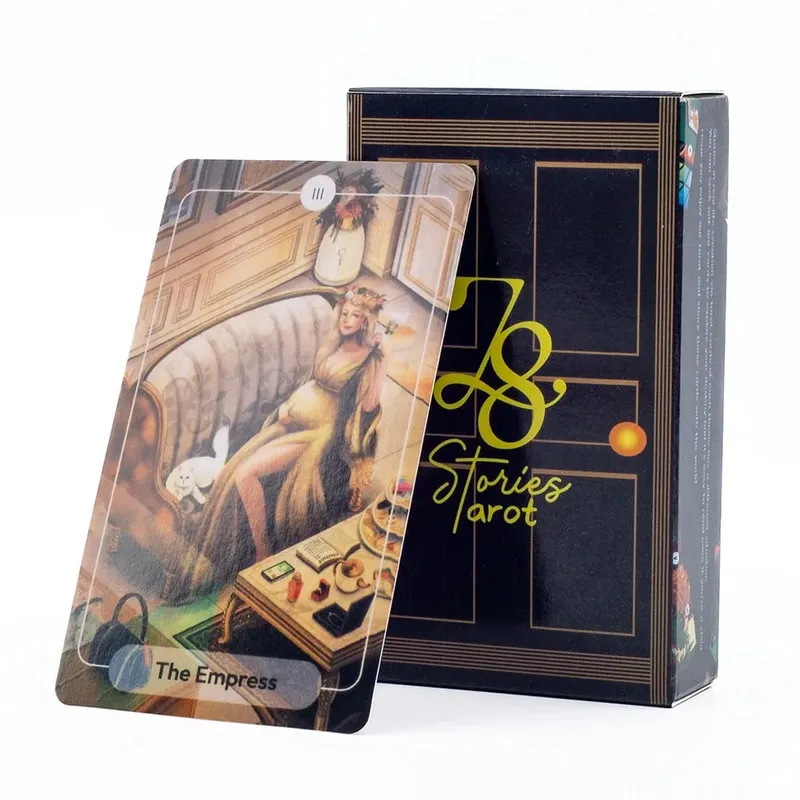 Divine Celestial Tarot Cards 78 Card Deck 10.4*6.1CM for Classmate Gathering Fortune Telling and Divination Board Playing Game