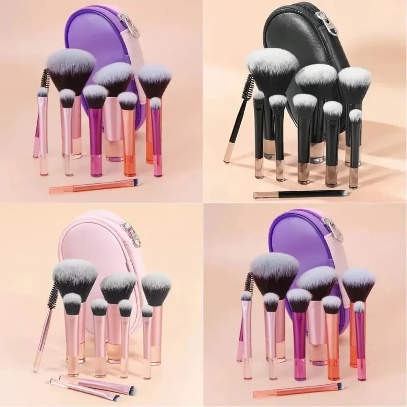 10Pcs Makeup Brushes Set With Bag Cosmetic EyeShadow Foundation Loose Powder Blush Detail Brush Blending Beauty Make Up Tools — image 3