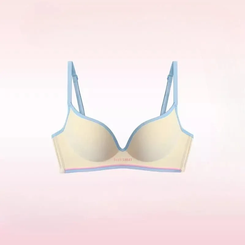 Push Up Seamless Bra for Small Chest | Colorful Dopamine Padded Bralette | Comfort Lift & Sexy Look for Women Bra and Panty Set — image 8