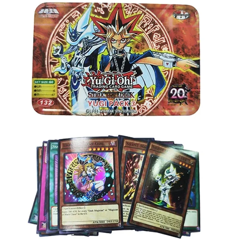 Yu Gi Oh Cards RYO BAKURA PACK Card English Holographic Golden White Dragon Duel Game Collection Card with Tin Box