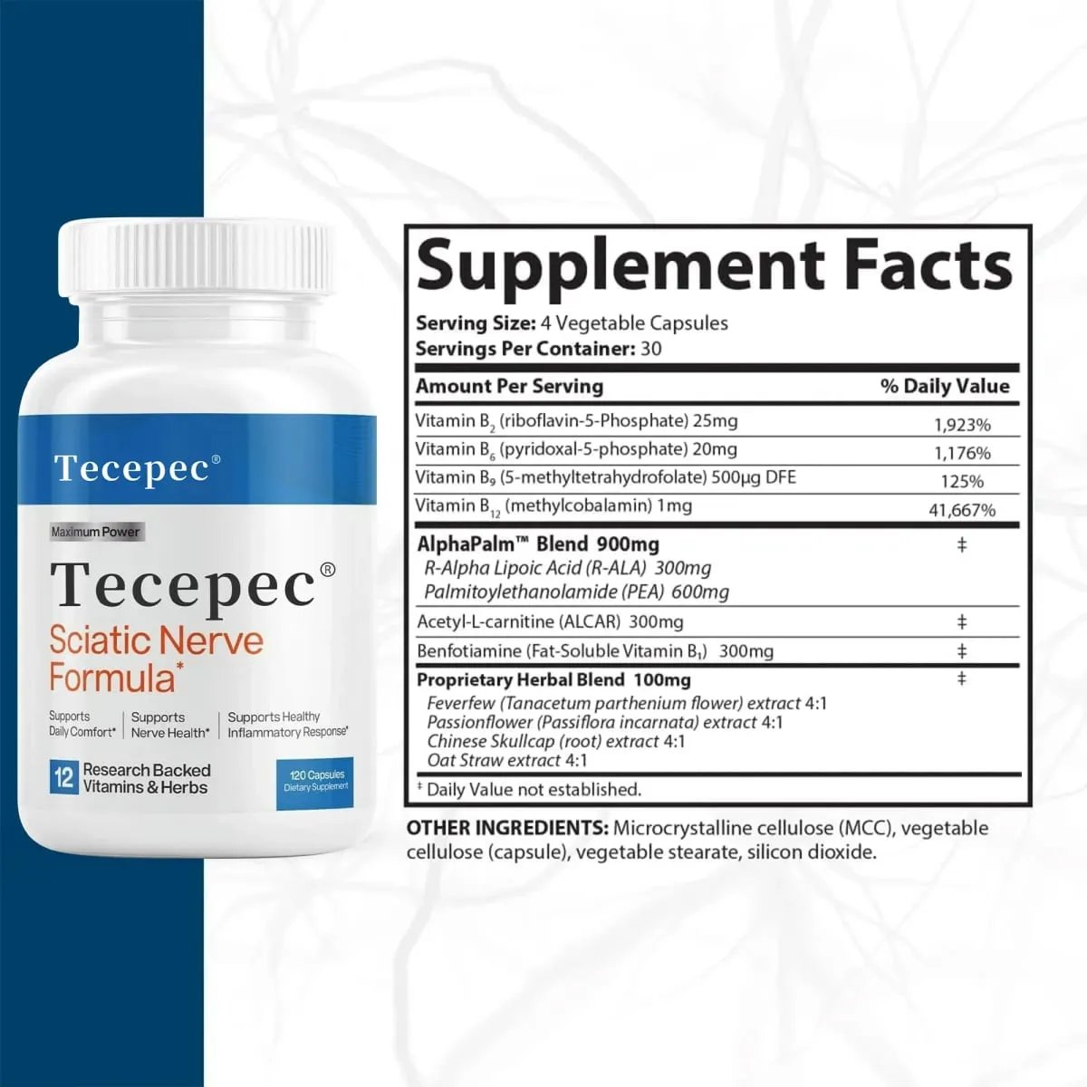 Sciatica Capsules - Helps Relieve Joint Pain Discomfort in The Hips Legs and Lower Back and Improves Nervous System Health — image 6