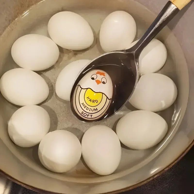 1 Színváltó időzítő Kemény/Közepes lágy/Lágy készenléti jelzés aranyos rajzfilm arccal Konyhai eszközök Alkalmas főtt tojás — image 1