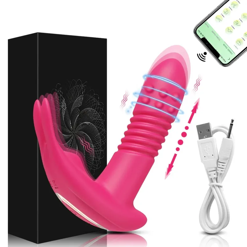 APP Thrusting Vibrator for Women Rotating Telescopic Dildo Bluetooth G Spot Clitoris Stimulator Sex Toy Female Masturbation — image 9