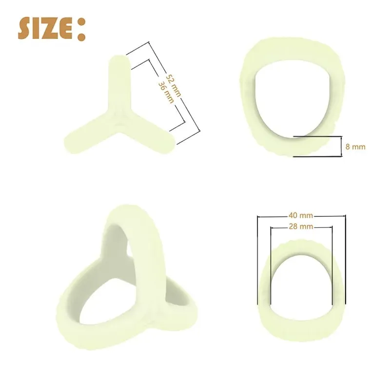 Newest Cock Rings Luminous Durable Reusable Silicone Penis Enlargement Sex Toys for 18+ Male Delay Ejaculation Scrotum Lock Ring — image 5
