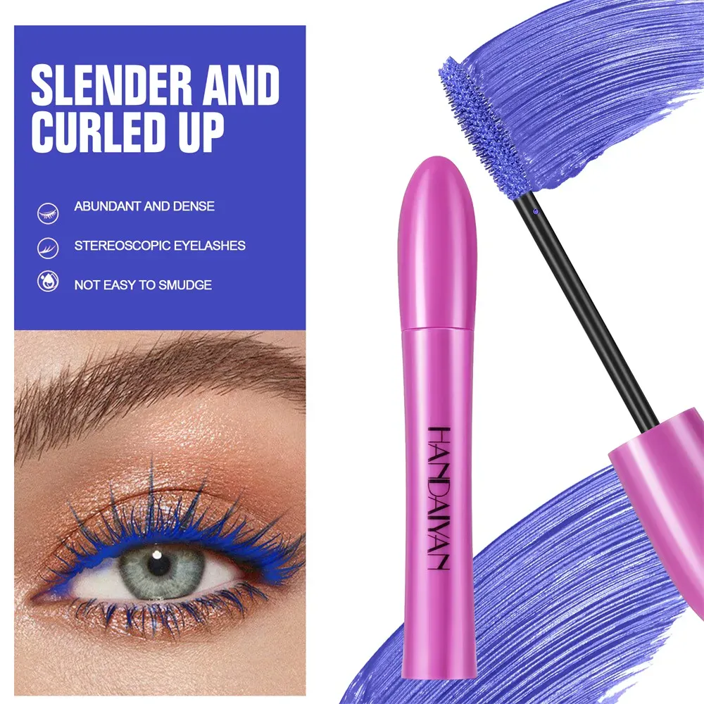 10 Color Waterproof Volumizing Mascara Smudge-Proof Curling Long-Lasting Sapphire Blue Pink Mascara for Bold Eye Look Cosmetics — image 5