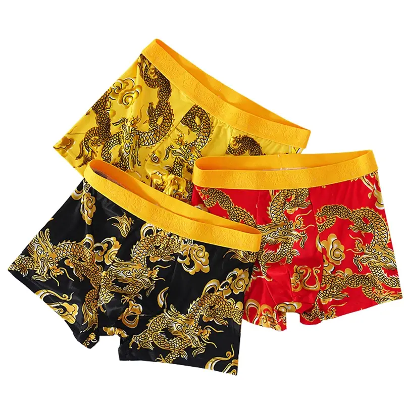 4pcs/set Men Underwear 3D Pattern Sexy Underpants U-shaped Convex Pouch Fashion Boys' Panties New Style Boxershorts Men — image 9