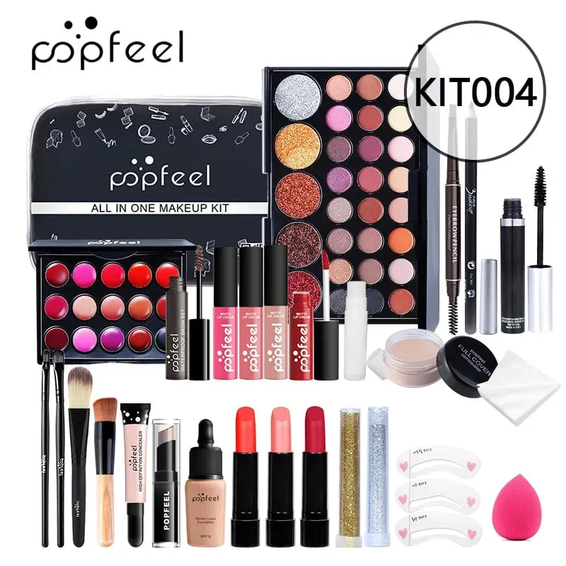 Makeup Full Kit Female Make Up Set Eye Shadow Eyeshadow Palette Lip Gloss Mascara Eyeliner Brushes Bag Make-up for Women — image 5