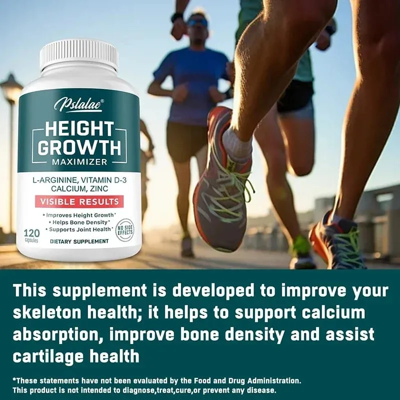 Height Growth Supplement With Vitamins and Calcium Zinc Improves Bone Strength Natural Promotes Growth Improve Immunity Vegan — image 4