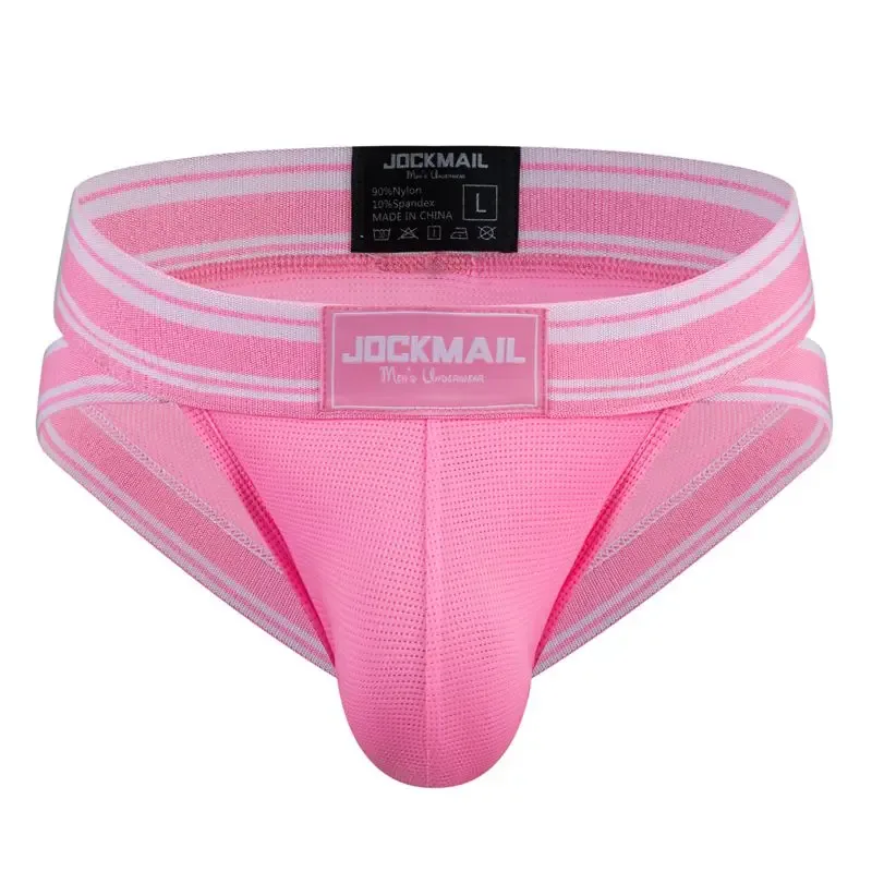 Jockmail Sexy Underwear Men Briefs Male Panties Pouch String Bikini Hombre Slips Cuecas Lingerie Erotic Underpants Summer Mesh — image 13