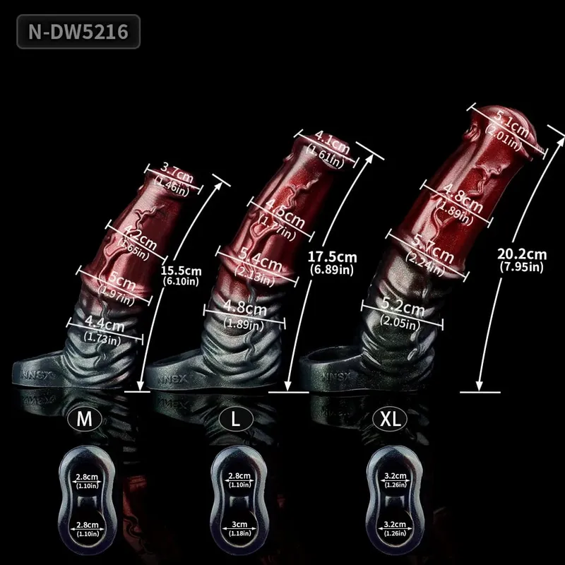 Grote Paard Penis Sleeve Holle Dildo Uitbreiding Mouw Siliconen Herbruikbare Knoop Condoom Cockring Extender Speeltjes voor Mannen — image 14