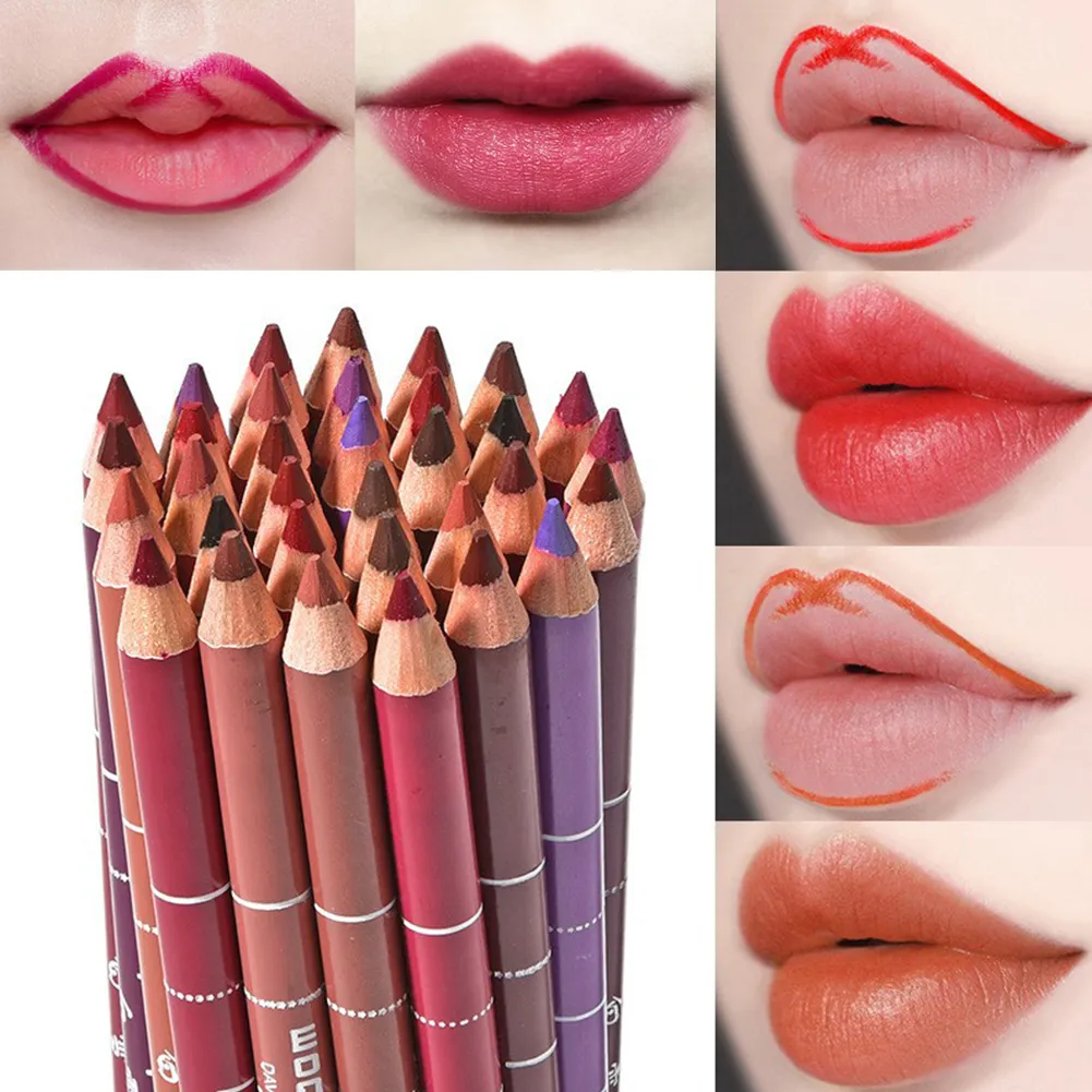 Waterproof Lip Liner Matte Nuede Red Long Lasting Makeup Pens Non-stick Cup Lipstick Women Party Makeup Lip Cosmetics — image 1