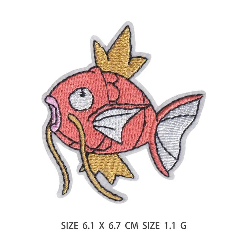 HOT 40 Style Snorlax Iron On Patch Embroidered Clothes Patches Cartoon for Clothing Kid Umbreon Cloth Stickers Garment Appliqués — image 26