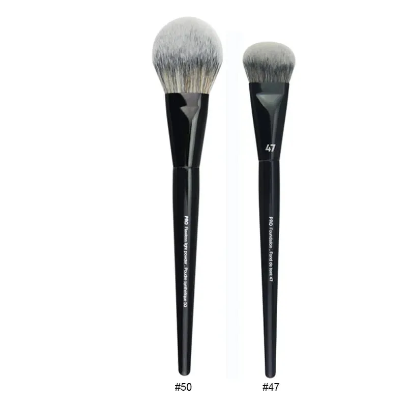 2pcs/set Pro Black Makeup Brushes Synthetic hair Powder Eye Shadow Smudge Highlight Foundation Airbrush Diffuser Make Up Brush — image 2