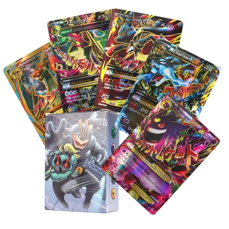 60/100Pcs Pokemon Shining Cards English Version MEGA GX Vmax TAG EX Proxy Collection Cards Toys Children Gift — image 1