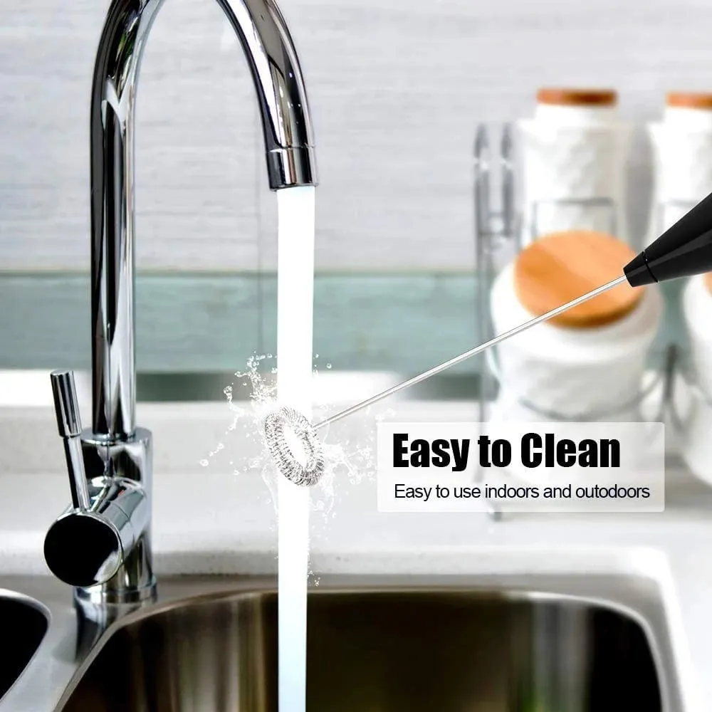 Electric Milk Frother Coffee Maker Handheld Whisk Beater Foam Maker Drink Mixer With Stand Kitchen Milk Coffee Egg Stirring Tool — image 3