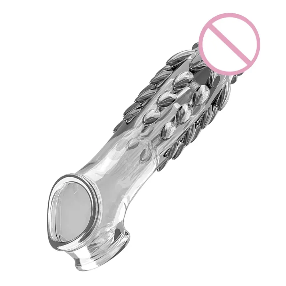 Reusable Cock Ring Vibrator Delay Condom Penis Sleeve Extension Extend Dildo Adult Anal Plug Sex Toys For Men For Women Sex Toys — image 2