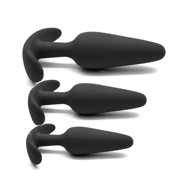 100% Safe Silicone Dildo Anal Plugs Butt Plug Unisex Sexy Stopper 3 Different Size Adult Sex Toys for Men/Women Trainer Massager — image 5