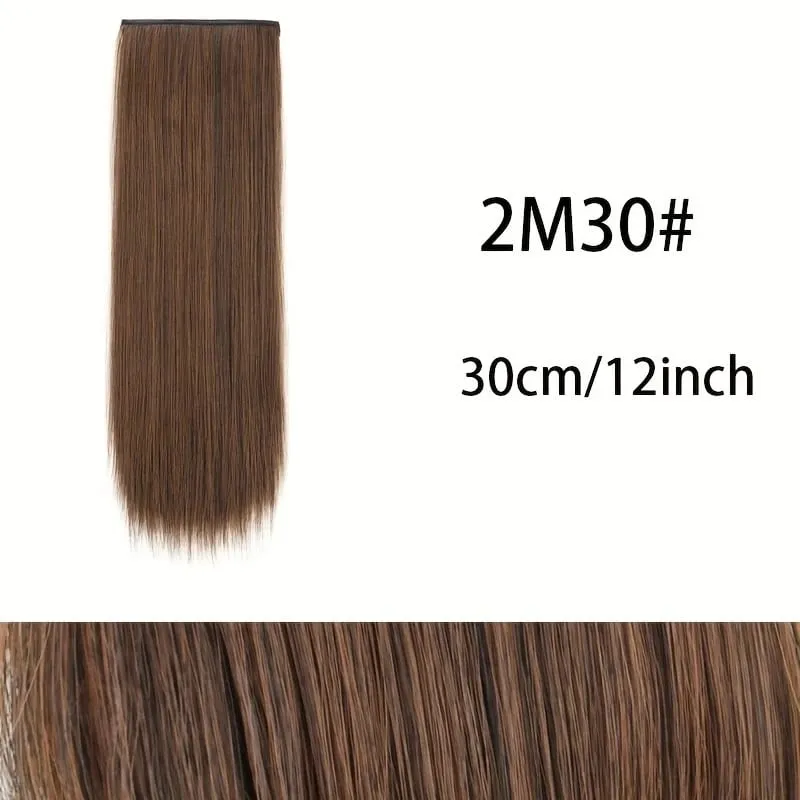 30cm Synthetic Short Straight Pad Invisible Hair Extension Lining of Hair Top Side Cover Hairpiece for Women — image 9