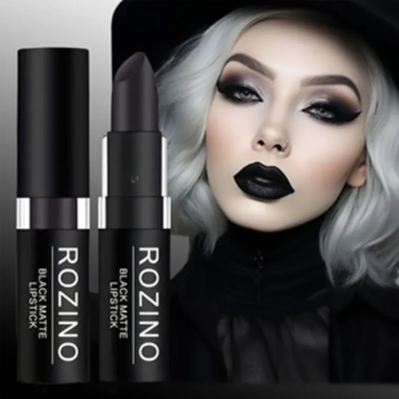 Black Matte Lipstick Natural and Three-Dimensional with Long-Lasting Color Small and Exquisite Perfect for Halloween Gifts