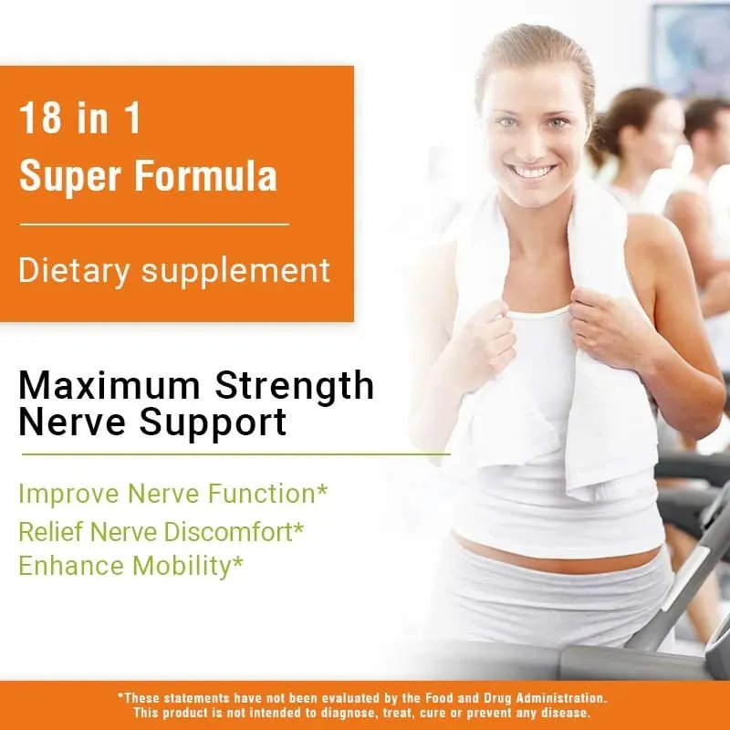 Neuropathy Support Supplement 600mg - Antioxidant Reduces Stress Promotes Nerve Health Cellular Energy Metabolism Non-GMO — image 7