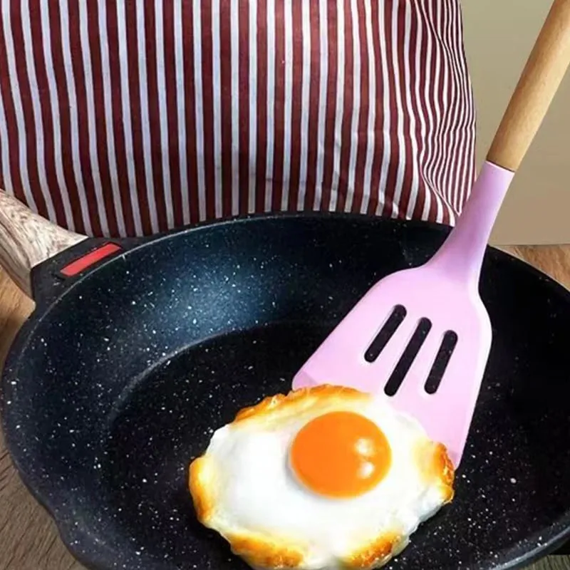 Silicone Turners Gadgets Spatula Egg Fish Frying Pan Scoop Fried Shovel Slotted Turners Kitchen Tools Cooking Utensils Kitchen a — image 4