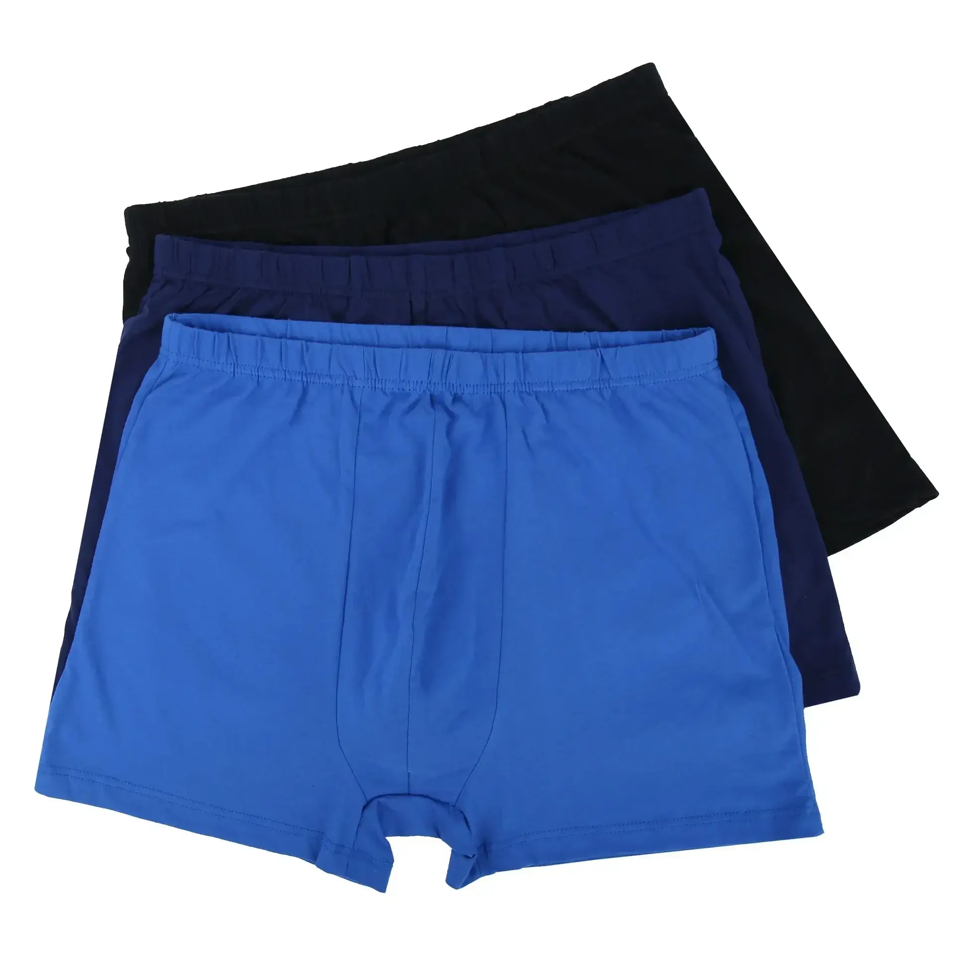 4PCS Men's 8XL 10XL Cotton Boxer Briefs Breathable Anti Chafing Loose Underwear Plus Size Bulk with Elastic Waistband — image 2